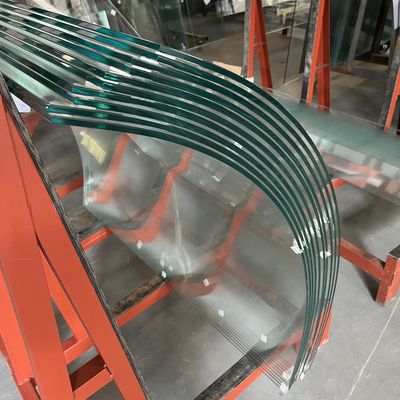 Gehärtetes geschwungenes Glas Gebäude Warmglas Trennwand 3mm 4mm 5mm 6mm 8mm 9mm 10mm gehärtetes Glas für Treppen / Fenster