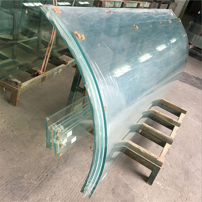 Gebäude mit geschwungenem Glas Gewächshaus geschwungenes Glas Balkon Geländer Dunkelblau / Hellblau geschwungenes Sicherheitsglas 3mm-19mm