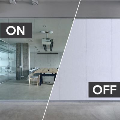 Ultra-Niedrig-Atomisierung Konferenzraum Smart Glass Film Fernbedienung Privatsphäre Glas Schalldämmung Klar gehärtetes Glas Panel
