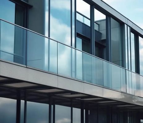 Bodenmontierte U-Kanal-Glasgeländer mit 12-23,52 mm gehärtetem laminiertem Glas