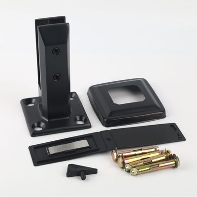 Seitengestellte Glasspigen Glaspoolzaun Matt Schwarz Weiß Gold Ss2205 Ss316 Ss304 Spigot