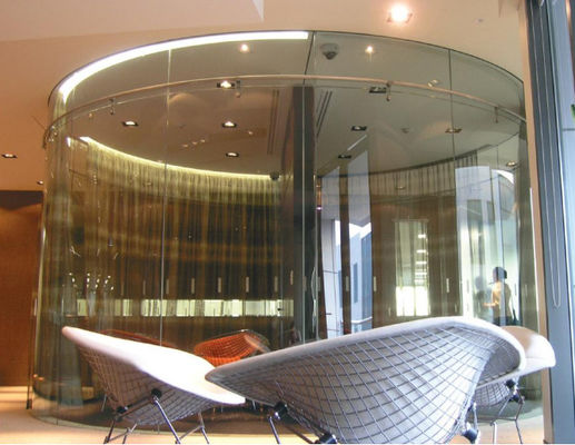 12.76mm klares, gehärtetes, lackiertes, gekrümmtes Glas, festes und gleitendes Panel