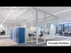 Durchsichtige Frostfarbglas Trennwand Büro Zuhause