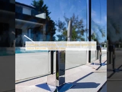 Glasgeländer ohne Rahmen mit Edelstahlspitzen für Zäune Balkone Treppenhallen