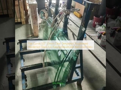 Flat Curve 1/2'' 12mm Klares Gehärtetes Gehärtetes Glas für Geländer Balustraden Balkone Terrasse